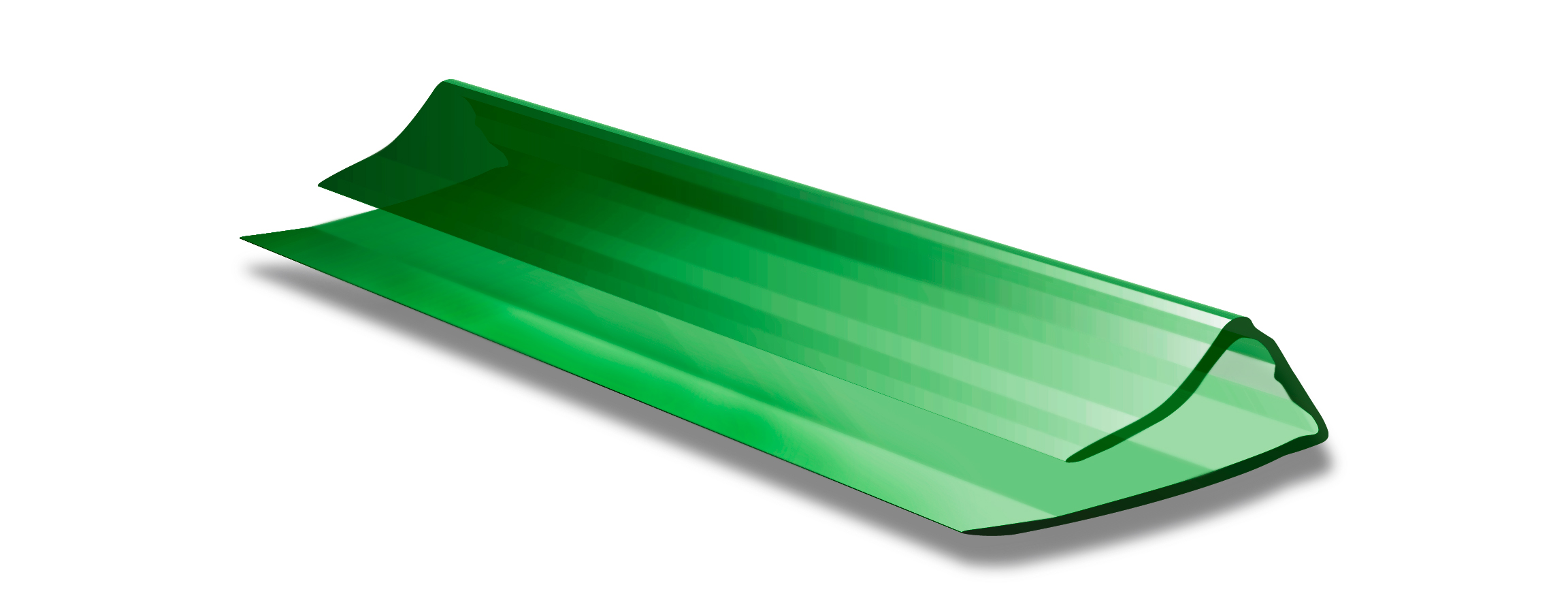 Профиль торцевой 6мм зеленый 2,10 м