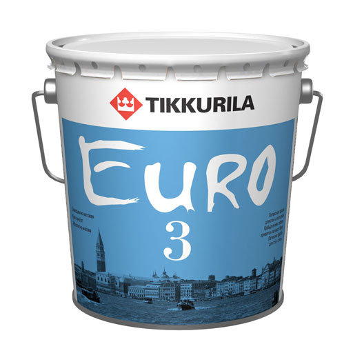 Краска ВД Tikkurila Euro 3 латексная интерьерная матовая "А" 9л